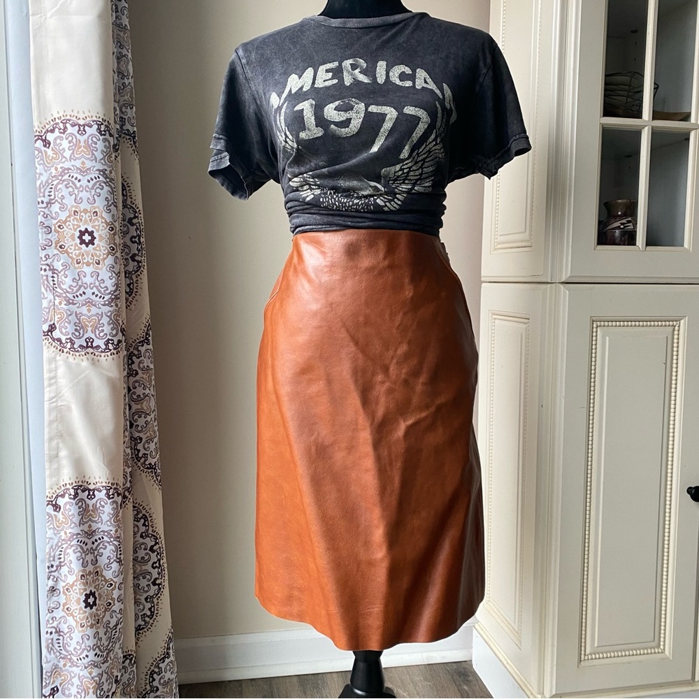 Anne Klein Western Leather Skirt - Picture 16 of 16